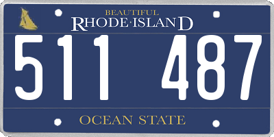 RI license plate 511487