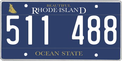 RI license plate 511488