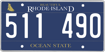 RI license plate 511490