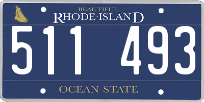 RI license plate 511493
