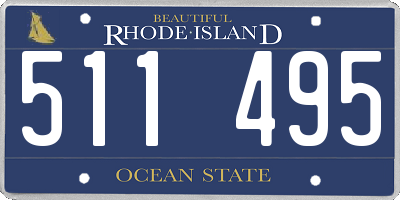 RI license plate 511495