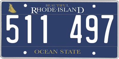 RI license plate 511497