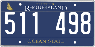 RI license plate 511498