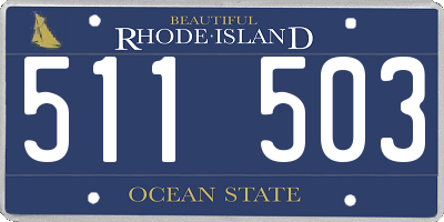RI license plate 511503