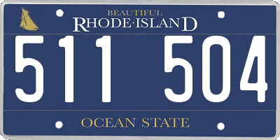 RI license plate 511504
