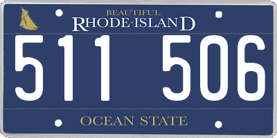 RI license plate 511506