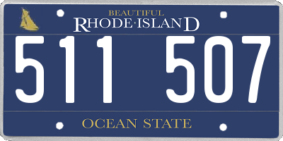 RI license plate 511507