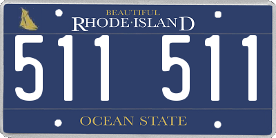 RI license plate 511511