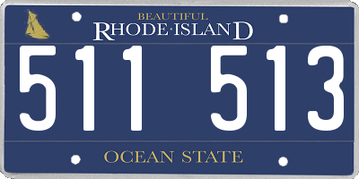 RI license plate 511513