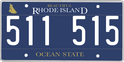 RI license plate 511515
