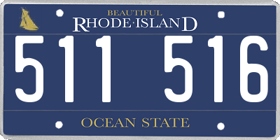 RI license plate 511516