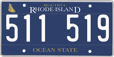RI license plate 511519