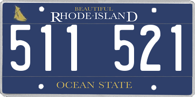 RI license plate 511521