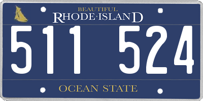 RI license plate 511524