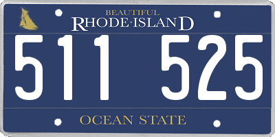 RI license plate 511525