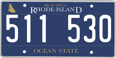 RI license plate 511530