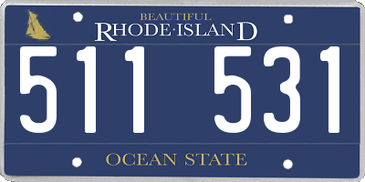 RI license plate 511531