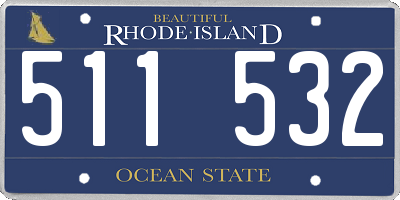 RI license plate 511532