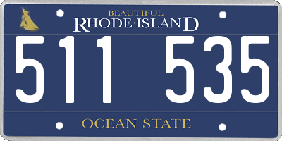 RI license plate 511535