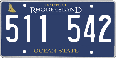 RI license plate 511542