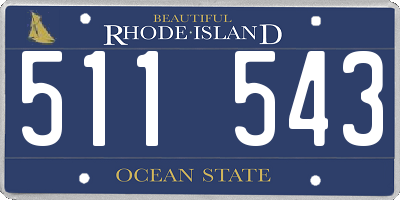 RI license plate 511543