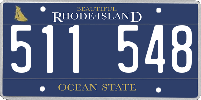RI license plate 511548