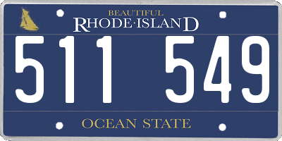 RI license plate 511549
