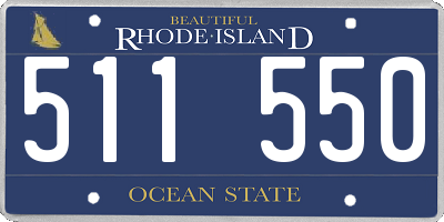 RI license plate 511550