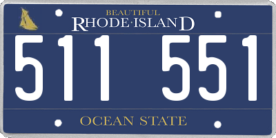 RI license plate 511551
