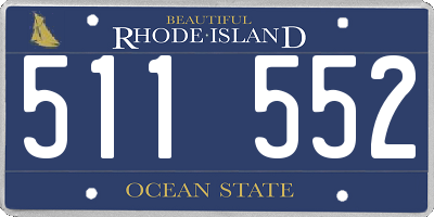 RI license plate 511552