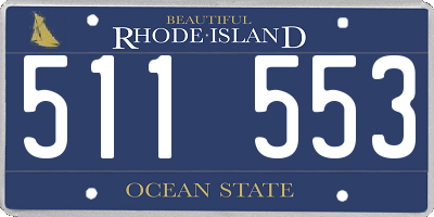 RI license plate 511553
