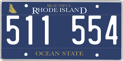RI license plate 511554
