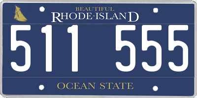 RI license plate 511555