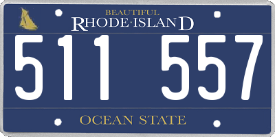 RI license plate 511557