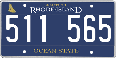 RI license plate 511565