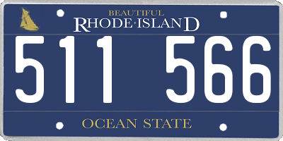 RI license plate 511566