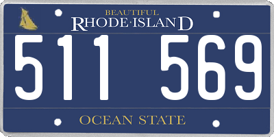 RI license plate 511569
