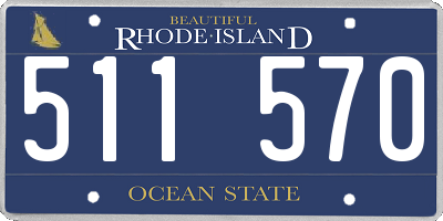 RI license plate 511570