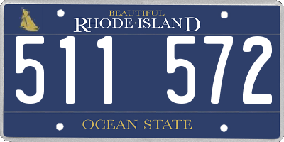 RI license plate 511572