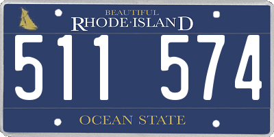 RI license plate 511574