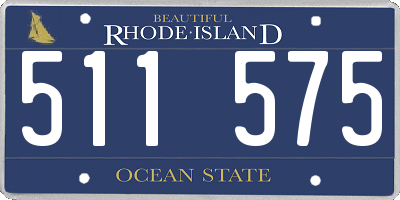 RI license plate 511575