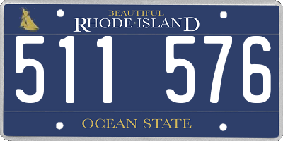 RI license plate 511576