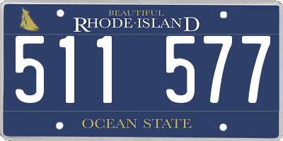 RI license plate 511577