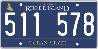 RI license plate 511578