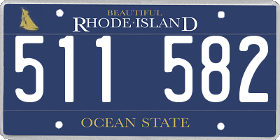 RI license plate 511582