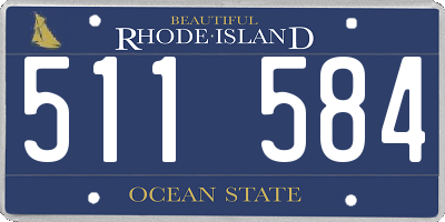 RI license plate 511584