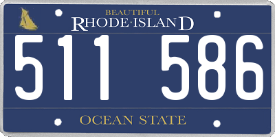 RI license plate 511586