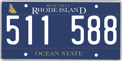 RI license plate 511588