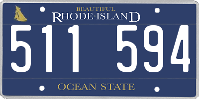 RI license plate 511594