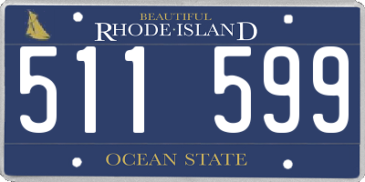 RI license plate 511599